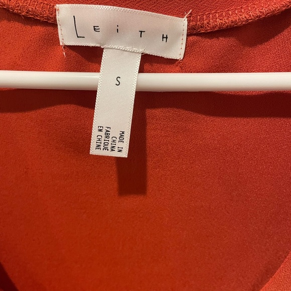 Women’s Leith Orange Tunic Tank Dress Size Small Swoop Neck - Picture 5 of 9